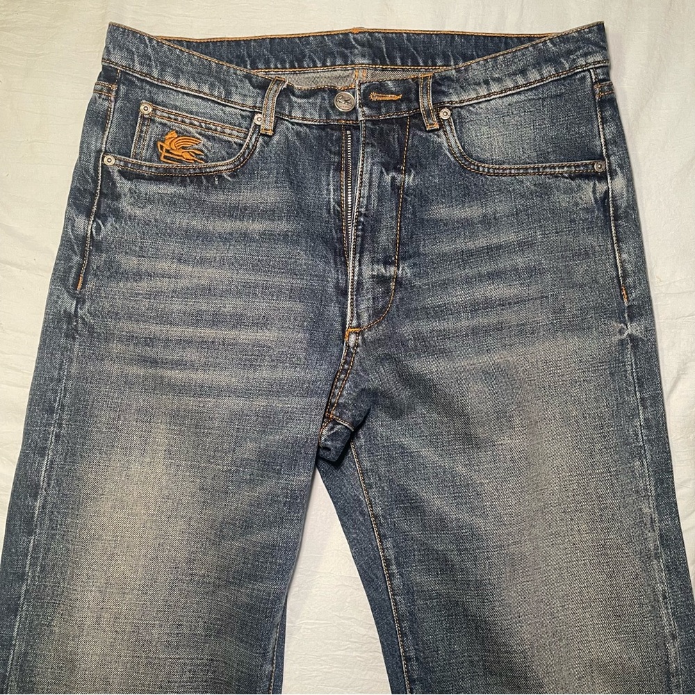 Etro Men's 'Pegaso' Embroidery Jeans